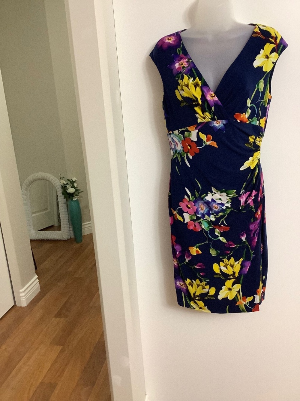 Ralph Lauren Ruched floral dress 8P
